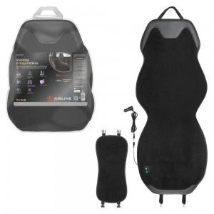 Накидка с подогревом на перед.сид. PRO, 12/24В, 36Вт,встр.пульт., искусст.мех/ко ADHC017 AIRLINE