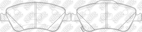Колодки передние (TOYOTA AURIS 1.33-2.2 07- (Великобритания)) PN1834 PN1834 NIBK