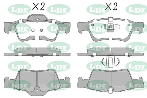 Колодки задние MERCEDES W164/X164 05P1254 05P1254 LPR