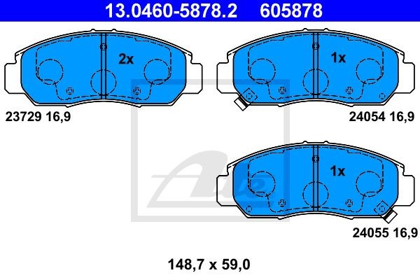Комплект тормозных колодок 13.0460-5878.2 13.0460-5878.2 ATE