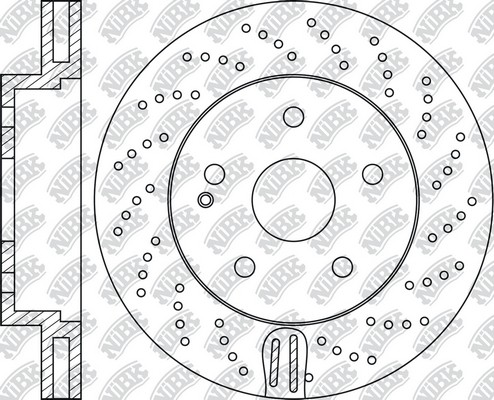 Диск тормозной MERCEDES C (W204) (07-) передний (перфорированный) (1шт.) NIBK RN1464DSET NIBK