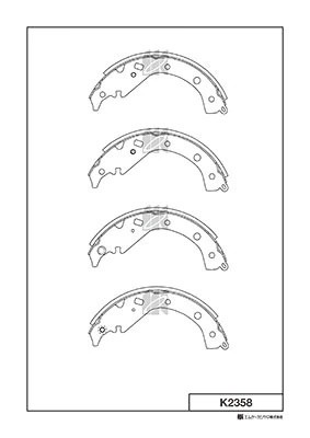 Колодки тормозные барабанные Toyota Corolla, Probox, Allion 01- K2358 K2358 MK KASHIYAMA