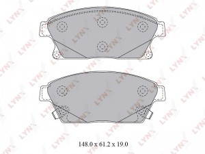 Колодки тормозные дисковые передние BD-1813 LYNXAUTO