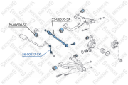 тяга стабилизатора заднего!\ Land Rover Discovery III/Range Rover Sport 2.7TD4.2 56-00537-SX STELLOX