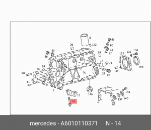 болт! M11x1.5x62\ MB A 601 011 03 71 MERCEDES BENZ