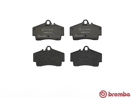 P65008 GDB1395=654 00 !колодки дисковые з.\ Porsche Boxster 986 2.5-3.2 96>/911  P65008 BREMBO
