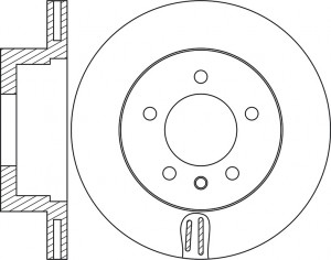 Диск тормозной BMW 1 (E81,E87) передний (1шт.) NIBK RN1722 NIBK