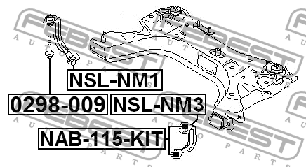 Тяга крепления подрамника передн правая NISSAN MICRA K12 NSL-NM1 NSL-NM1 FEBEST