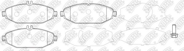 Колодки тормозные MERCEDES E (W212) передние (4шт.) NIBK PN0574W NIBK