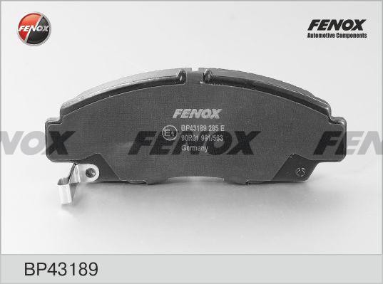 Колодки тормозные дисковые передние BP43189 FENOX