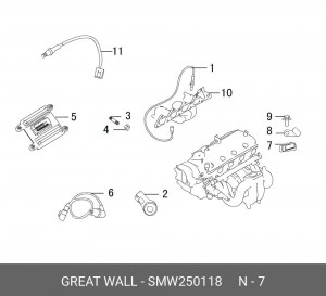 датчик давления воздуха!\ Great Wall Hover H3/H5 SMW250118 GREAT WALL