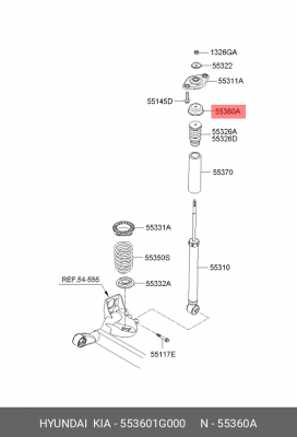 КОЛПАК СТОЙКИ АМОРТИЗАТОРА 55360-1G000 553601G000 HYUNDAI KIA