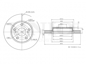 Диск тормозной передний BRD-20046 UNIO