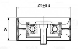 Ролик привод. ремня Toyota RAV4 (06-) 2.0d/2.2d [AD] (опор.) гладкий (CM 5518) CM 5518 TRIALLI