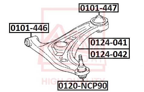 САЙЛЕНТБЛОК ПЕРЕДНИЙ ПЕРЕДНЕГО РЫЧАГА TOYOTA/LEXUS 101446 0101-446 ASVA