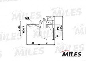 ШРУС наружный FORD FOCUS II 1.4-1.6/C-MAX 1.8 (GKN 304983) GA20109 GA20109 MILES
