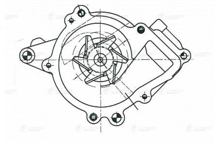 Насос водяной для ам Chevrolet Captiva (11-),Vectra C (02-) 2.0i,2.2i,2.4i (LWP  LWP 0544 LUZAR