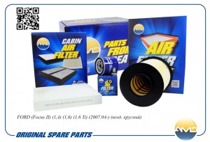 Комплект фильтров (масл.+возд.+салон.) FORD Focus II, 1,4, 1,6, 1.6 Ti, 2007.04- AMD.SETF119 AMD