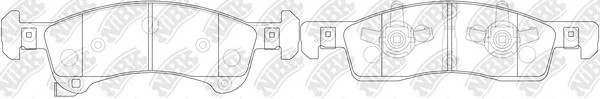 Колодки тормозные FORD Expedition (96-) передние (4шт.) NIBK PN0416 NIBK