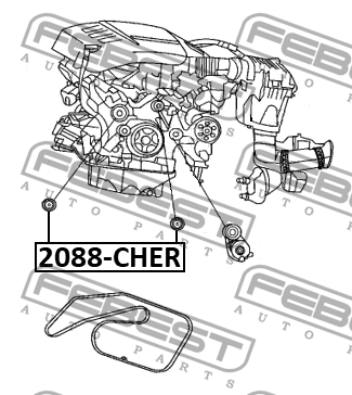 Ролик обводной ГРМ MERCEDES BENZ ML-CLASS W164 2004-2011 2088-CHER 2088-CHER FEBEST