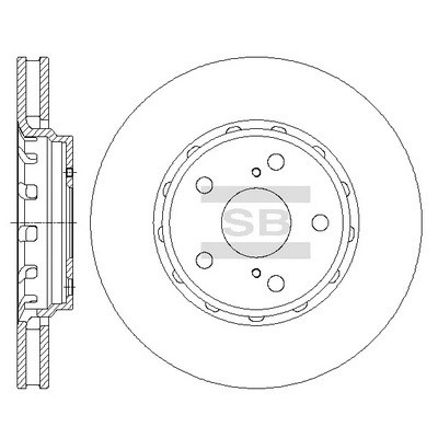 Диск тормозной TOYOTA Camry (06-/11-),Rav 4 (06-) LEXUS IS250 передний (1шт.) SA SD4063 SANGSIN