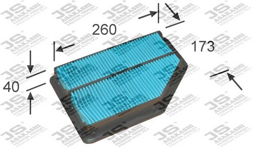 Фильтр воздушный HONDA CR-V III 2.0 07- A8511 A8511 JS ASAKASHI