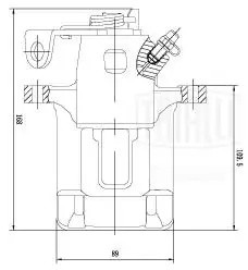 Суппорт торм. Skoda Octavia (96-)/A5 (04-)/VW Bora (99-) зад. лев. d=41мм (CF 00 CF 002123 TRIALLI