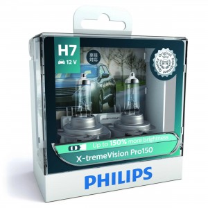 Лампа 12V H7 55W PX26d +150% бокс (2шт.) X-Treme Vision Pro 150 PHILIPS 12972XVPS2 PHILIPS