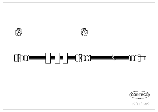 шланг тормозной передний! Mazda Tribute 00-08 19033509 CORTECO