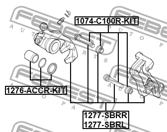 Поршень задн суппорта ремкомплект KIA RIO 2011-2017 1276-ACCR-KIT 1276-ACCR-KIT FEBEST