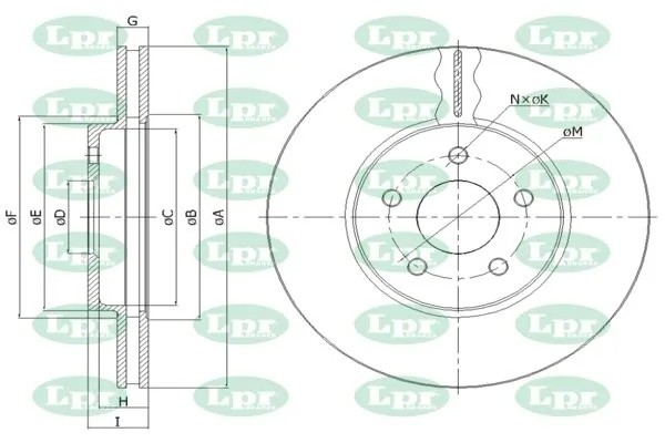 Диск тормозной F1031V F1031V LPR