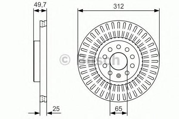 Диск тормозной 0986479C29 BOSCH