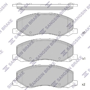 Колодки тормозные OPEL Insignia (13-17) передние (4шт.) SANGSIN SP1819 SANGSIN
