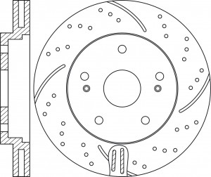 Диск тормозной TOYOTA Camry (06-/11-),Rav 4 (06-) LEXUS IS250 передний (перфорир RN1241DSET NIBK