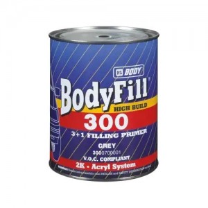грунт-наполнитель! BODY 300 3:1 HS 2К акрил.для всех систем окраски серый 1л\ 3000700001 HB BODY