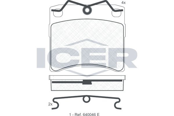 140895 колодки дисковые передние!\ VW T4 1.8i-2.5TDi 90-98 диск 15' 140895 ICER