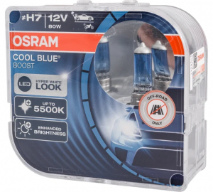 Лампа 12V H7 80W PX26d +50% 5500K бокс (2шт.) Cool Blue Boost OSRAM 62210CBB-HCB OSRAM