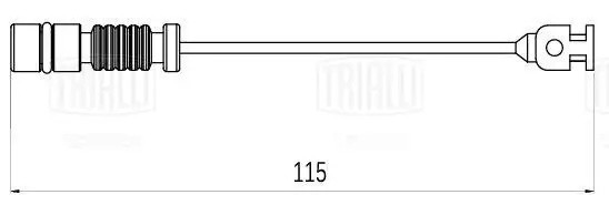 Датчик износа колодок Mercedes ML (W163) (98-) перед. L=115 (PFS 0089) PFS 0089 TRIALLI