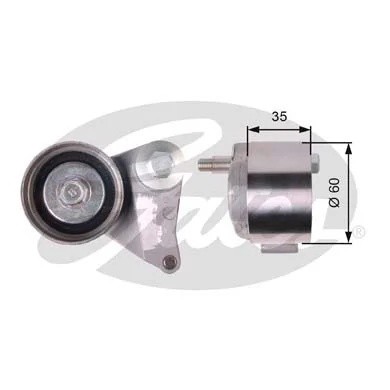 ролик натяжной!\ Hyundai Santa Fe 2.7 06> T41309 GATES
