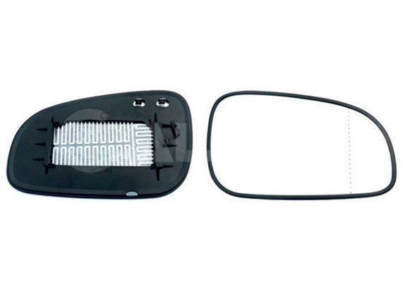VOLVO S60 (2000-2009)/S80 (1998-2006) glass+holder, convex, heated 6432597 ALKAR