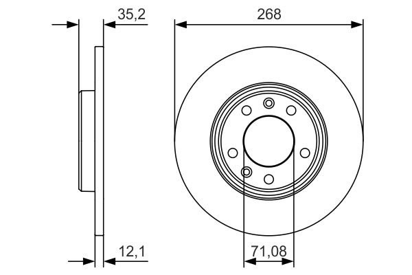 0 986 479 C24 диск тормозной задний!\ Citroen C4 Picasso II, Peugeot 308 1.2-1.6 0 986 479 C24 BOSCH