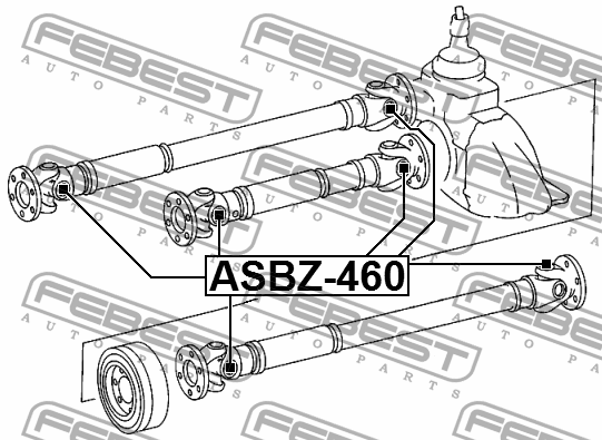 Крестовина кардана MERCEDES BENZ SPRINTER 906 2005-2013 ASBZ-460 ASBZ-460 FEBEST