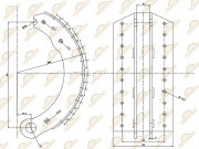 Колодка тормозная без ролика SAF 420 x 180 OLD ( чугун, сварная) 180020066 SONDER