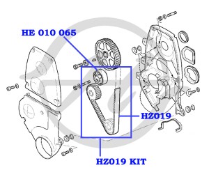 Ремкомплект ГРМ ГРАНТА 8V (ремень+1 рол) HZ019KIT HZ019 KIT GLOBELT