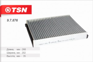 Фильтр салона 9.7.876 TSN