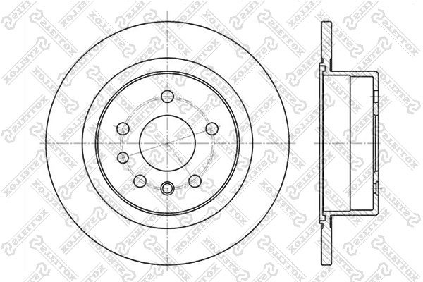 диск тормозной задний!\ Opel Omega 2.0-3.0 94> 6020-3621-SX STELLOX