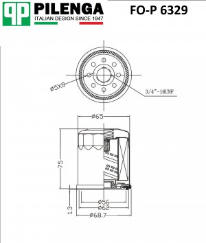 Фильтр масляный (аналог FO 5404) COROLLA, PRIUS, YARIS, AURIS FO-P6329 FOP6329 PILENGA