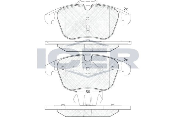181775 колодки дисковые передние!\ Land Rover Range Rover Evoque 2.0/2.2/2.2TD 1 181775 ICER