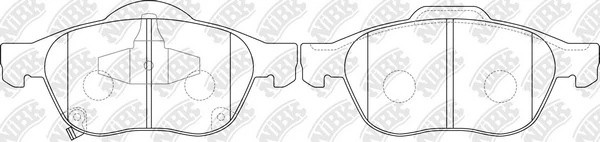 Колодки тормозные TOYOTA Avensis (99-03) (1.6/2.0),Verso (01-) передние (4шт.) N PN1236 NIBK