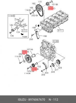 Шестерня распредвала 8-97606-767-0 ISUZU